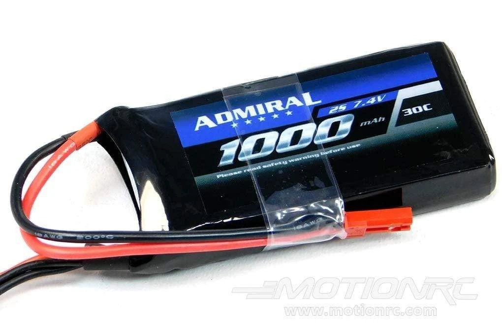 Admiral 1000mAh 2S 7.4V 30C LiPo Battery With JST Connector 2 Admiral 1000mAh 2S 7.4V 30C LiPo Battery With JST Connector - Image 2