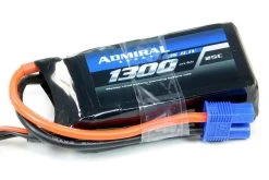 Admiral 1300mAh 3S 11.1V 25C LiPo Battery With EC3 Connector