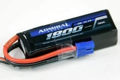Admiral 1800mAh 3S 11.1V 30C LiPo Battery With EC3 Connector