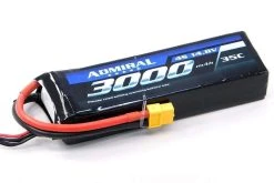 Admiral 3000mAh 4S 14.8V 35C LiPo Battery With XT60 Connector