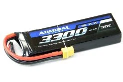 Admiral 3300mAh 3S 11.1V 30C LiPo Battery With XT60 Connector