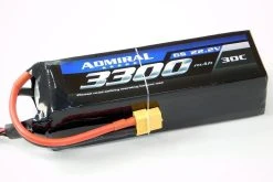Admiral 3300mAh 6S 22.2V 30C LiPo Battery With XT60 Connector