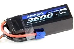 Admiral 3600mAh 4S 14.8V 40C LiPo Battery With EC3 Connector