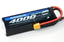 Admiral 4000mAh 4S 14.8V 40C LiPo Battery With XT60 Connector
