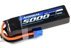 Admiral 5000mAh 3S 11.1V 50C LiPo Battery With EC5 Connector