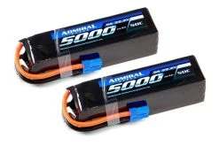 Admiral 5000mAh 6S 22.2V 50C LiPo Battery With EC5 Connector Multi-Pack (2 Batteries)