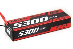Admiral 5300mAh 2S 7.4V 60C Hard Case LiPo Battery With T Connector