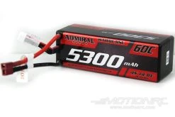 Admiral 5300mAh 4S 14.8V 60C Hard Case LiPo Battery With T Connector -Skynetic Store admiral 5300mah 4s 14 8v 60c hard case lipo battery with t connector motion rc 31306870292665