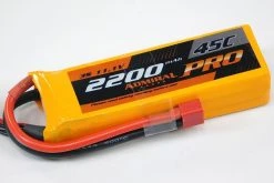 Admiral Pro 2200mAh 3S 11.1V 45C LiPo Battery With T Connector
