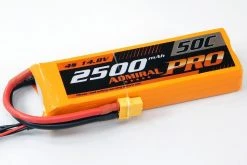 Admiral Pro 2500mAh 4S 14.8V 50C LiPo Battery With XT60 Connector