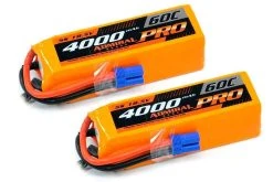 Admiral Pro 4000mAh 5S 18.5V 60C LiPo Battery With EC5 Connector Multi-Pack (2 Batteries)