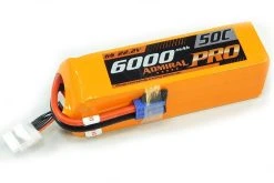 Admiral Pro 6000mAh 6S 22.2V 50C LiPo Battery With EC5 Connector