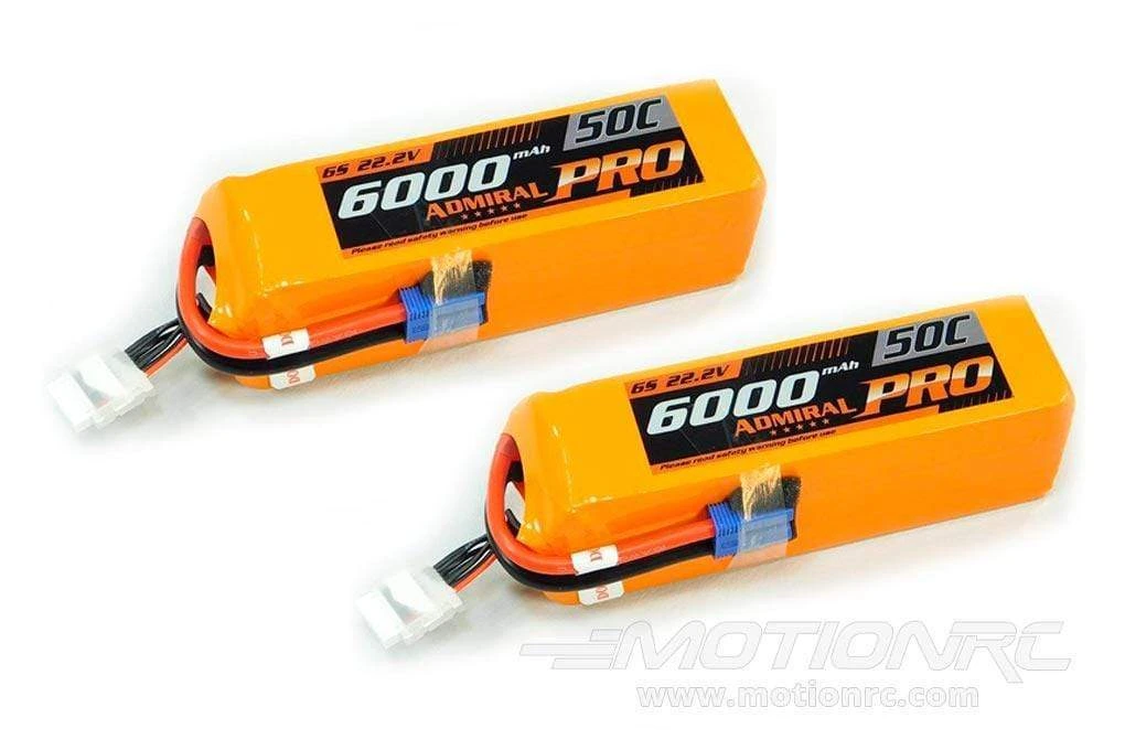 Admiral Pro 6000mAh 6S 22.2V 50C LiPo Battery With EC5 Connector Multi-Pack (2 Batteries) 2 Admiral Pro 6000mAh 6S 22.2V 50C LiPo Battery With EC5 Connector Multi-Pack (2 Batteries) - Image 2