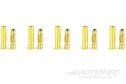 BenchCraft 3mm Gold Bullet ESC And Motor Connectors (5 Pairs) 4 BenchCraft 3mm Gold Bullet ESC And Motor Connectors (5 Pairs) -Skynetic Store benchcraft 3mm gold bullet esc and motor connectors 5 pairs motion rc 29108059046073