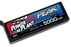 Peak Racing PowerMax Sport 5000mah 2S 7.4V 45C LiPo Battery With T-Connector